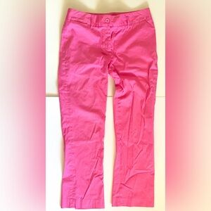 Lilly Pulitzer Pink Crop Cotton Pants Size 6